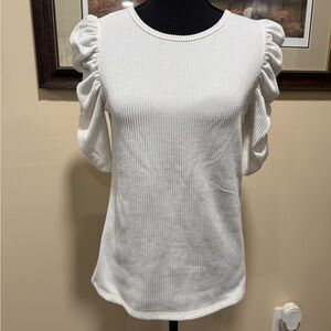 Hanger 55 Puff Sleeve White Blouse